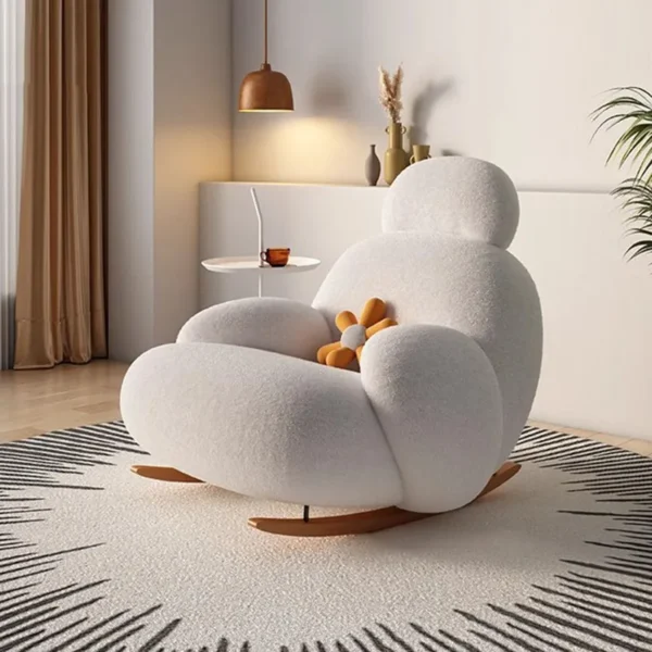 Modern Fluffy Living Room Chair: Comfortable and Stylish Lounge Recliner for Home Furniture 4