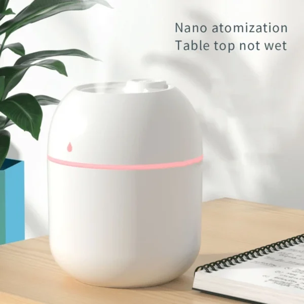 Compact 220ml H2O Mini Cup Spray Mist Humidifier with Dual Wet Aroma Essential Oil Diffuser 4