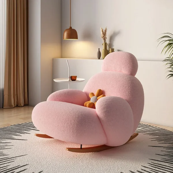 Modern Fluffy Living Room Chair: Comfortable and Stylish Lounge Recliner for Home Furniture 5