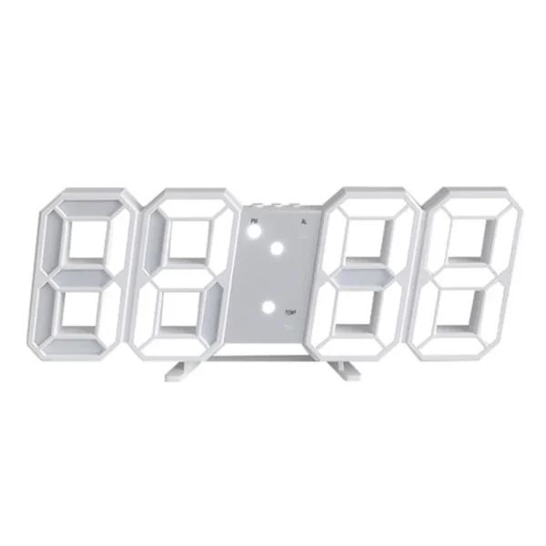 3D LED Digital Wall Clock with Date, Time, and Nightlight Display: Modern Alarm Clock for Home Decoration 8