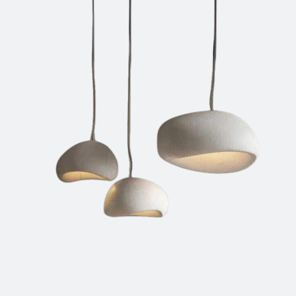 Modern Nordic Wabi Sabi E27 LED Pendant Lights: Minimalist Chandelier for Living Room, Bedroom, and Dining Room