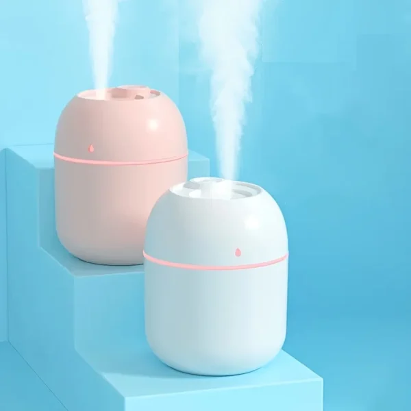 Compact 220ml H2O Mini Cup Spray Mist Humidifier with Dual Wet Aroma Essential Oil Diffuser 5