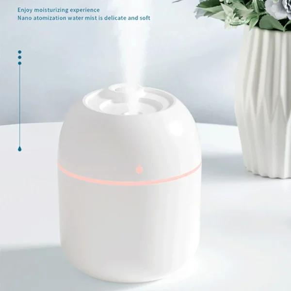 Compact 220ml H2O Mini Cup Spray Mist Humidifier with Dual Wet Aroma Essential Oil Diffuser 3