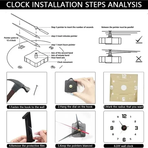 Contemporary DIY Wall Clock for Stylish Home Décor Enthusiasts. 4