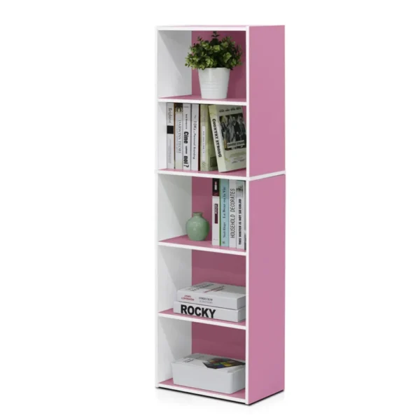 VersaShelf 5-Tier Reversible Color Bookcase by Furinno 4